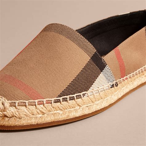 burberry canvas check espadrilles